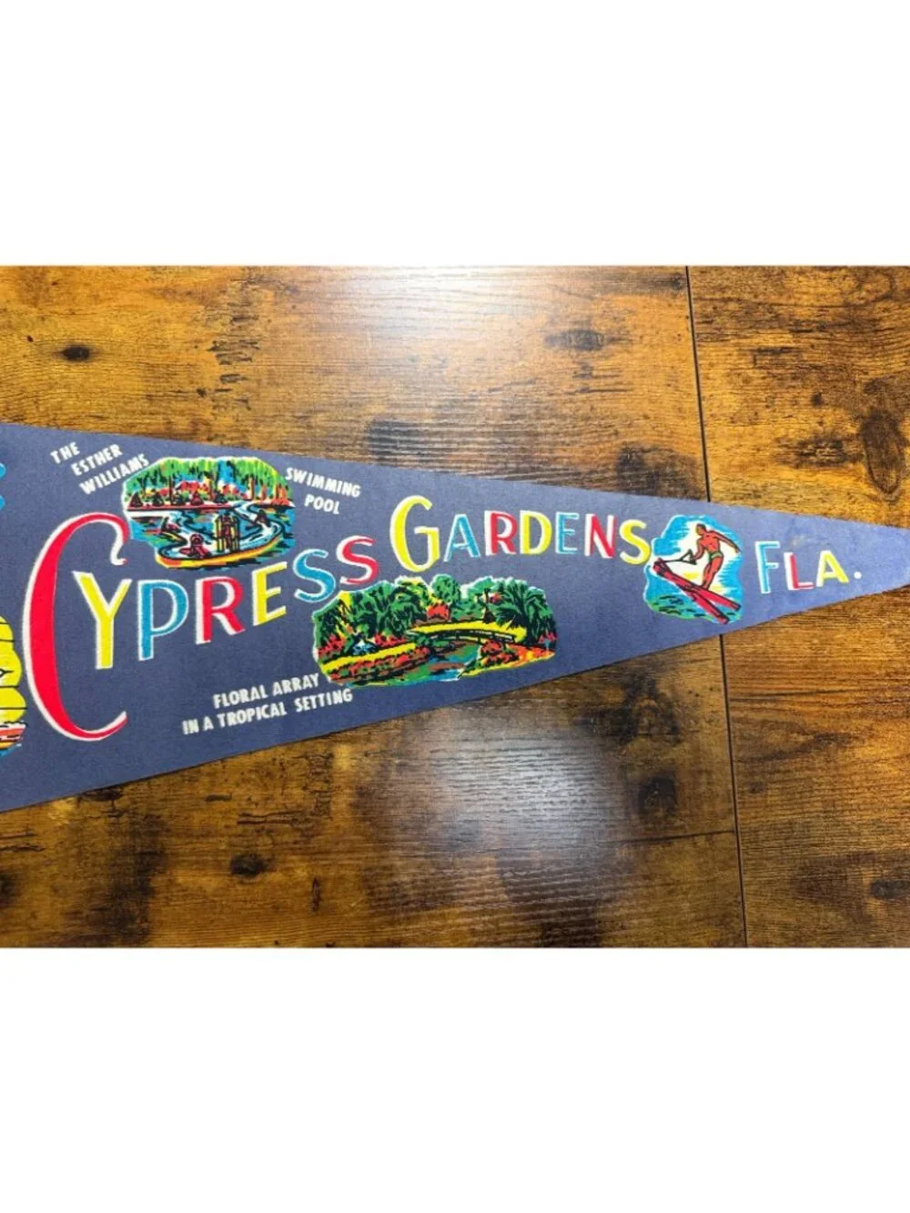 Vintage Cypress Gardens, Florida pennant